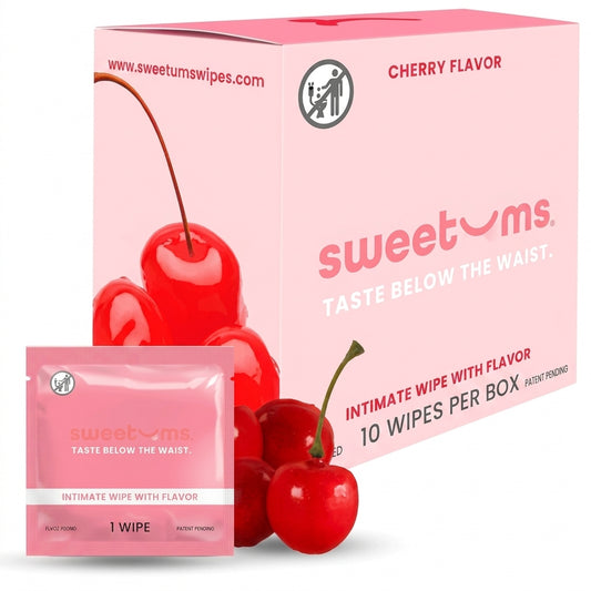 Sweetums Cherry Flavored Intimate Wipes — product on white background