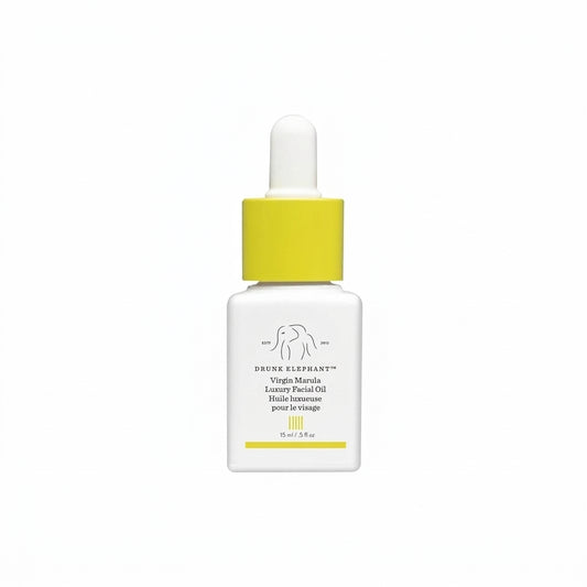 Drunk Elephant Virgin Marula Luxury Facial Oil 15 mL — product on white background