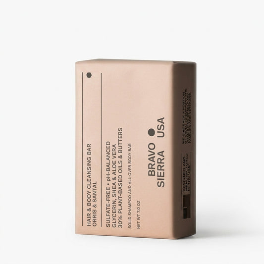Bravo Sierra Hair & Body Cleansing Bar — product on white background