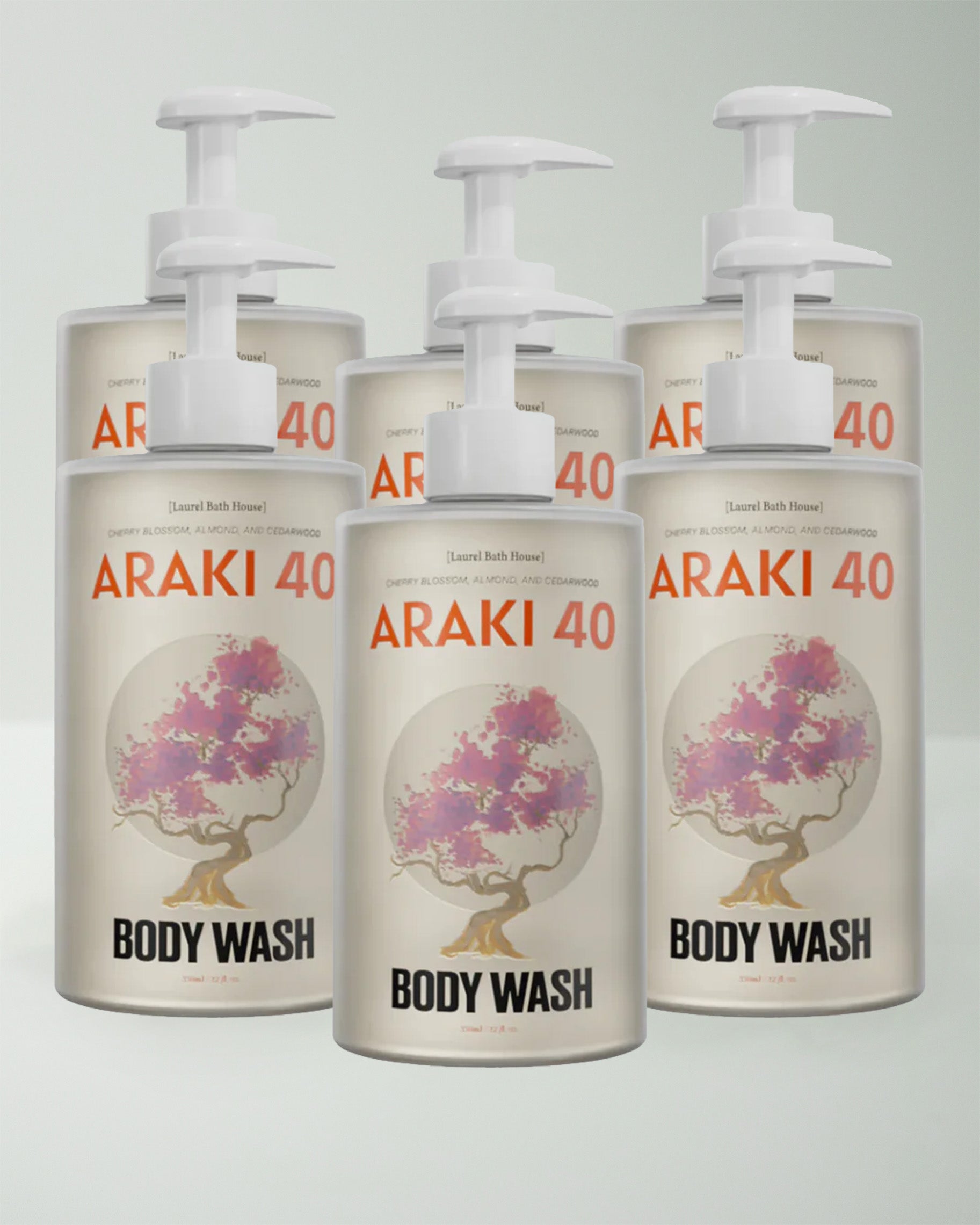 Laurel Bath House Araki 40 Body Wash 6-Pack — product on white background