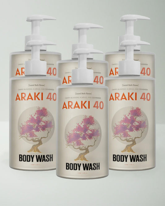 Laurel Bath House Araki 40 Body Wash 6-Pack — product on white background