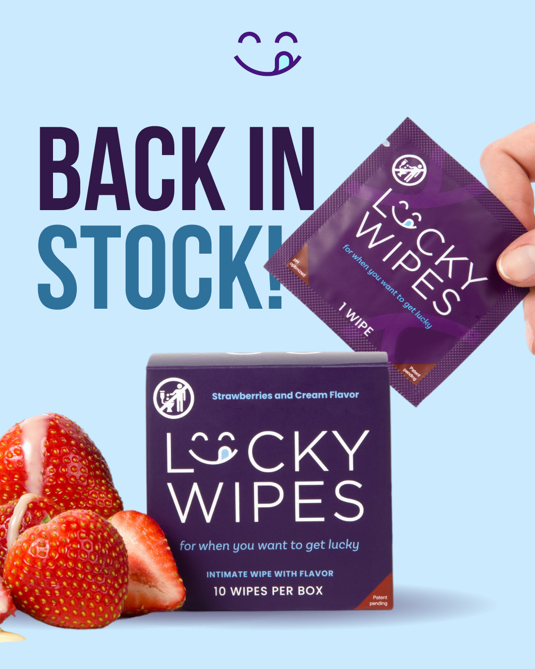 Strawberries and Cream Flavored Men's Wipes