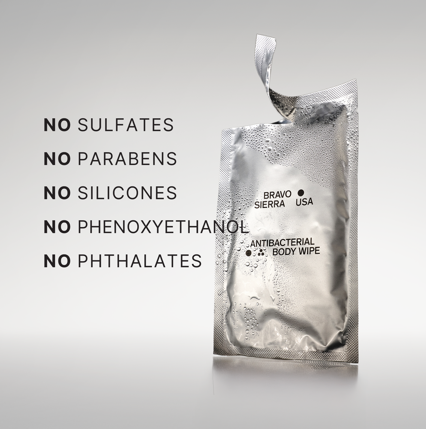 Bravo Sierra Antibacterial Body Wipes
