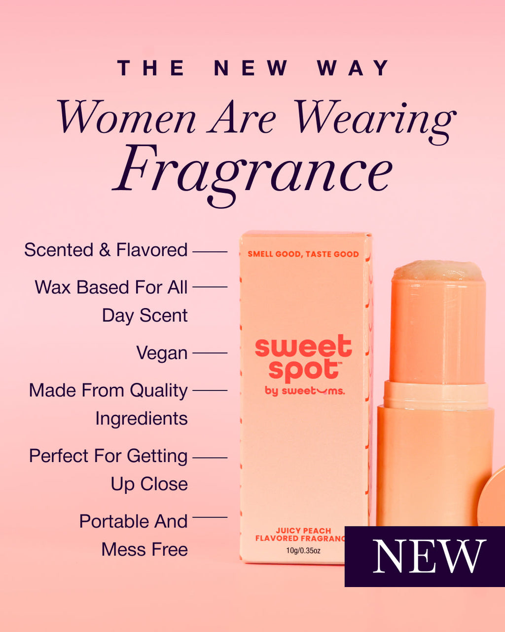Sweetums Juicy Peach Solid Fragrance Stick