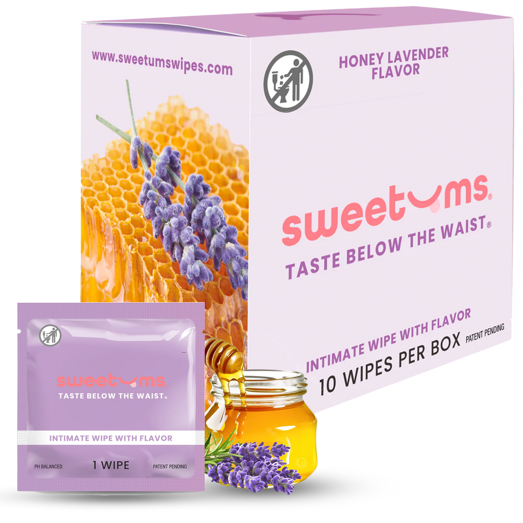Sweetums Honey Lavender Flavored Intimate Wipes