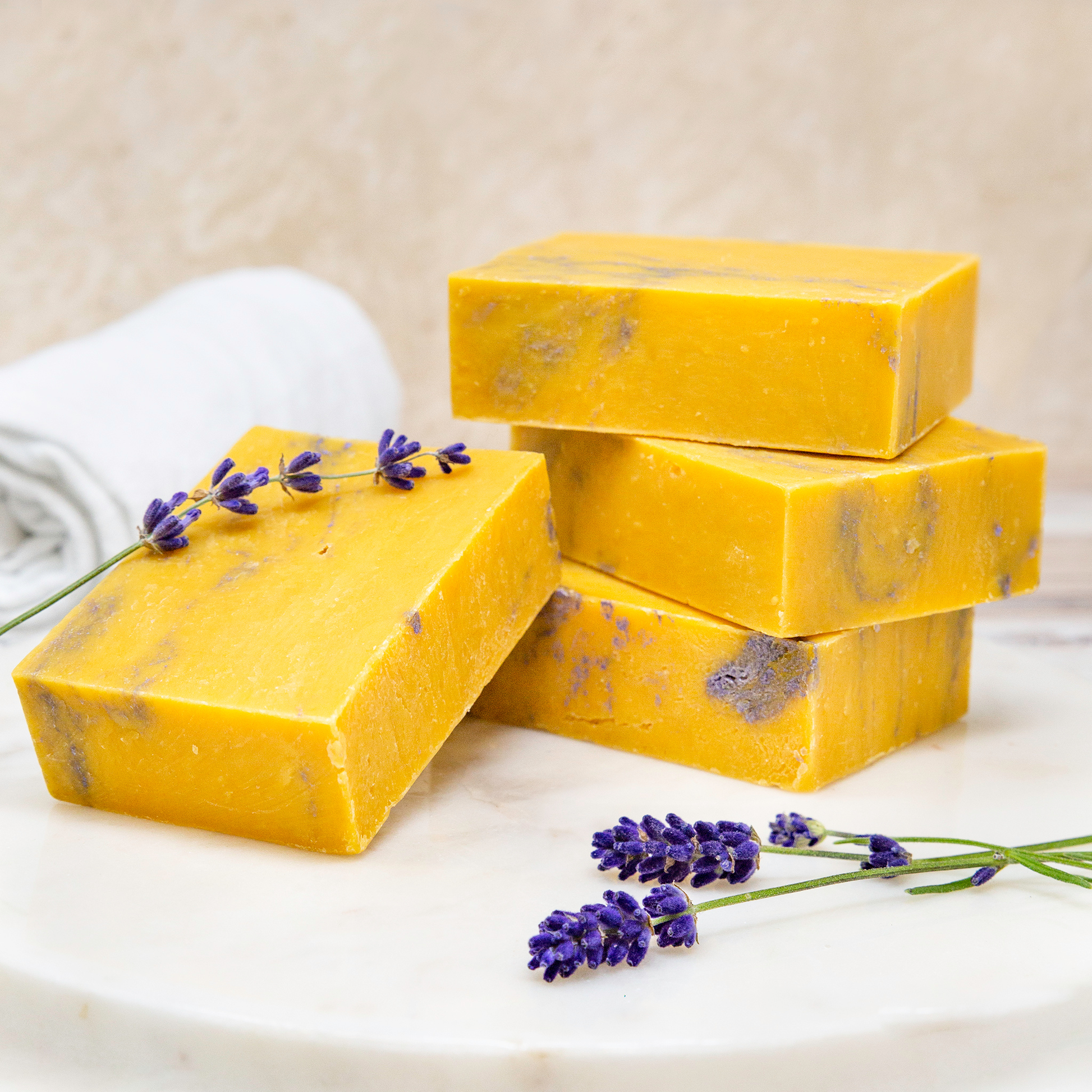 Lavender Lemon Soap Bar — product on white background