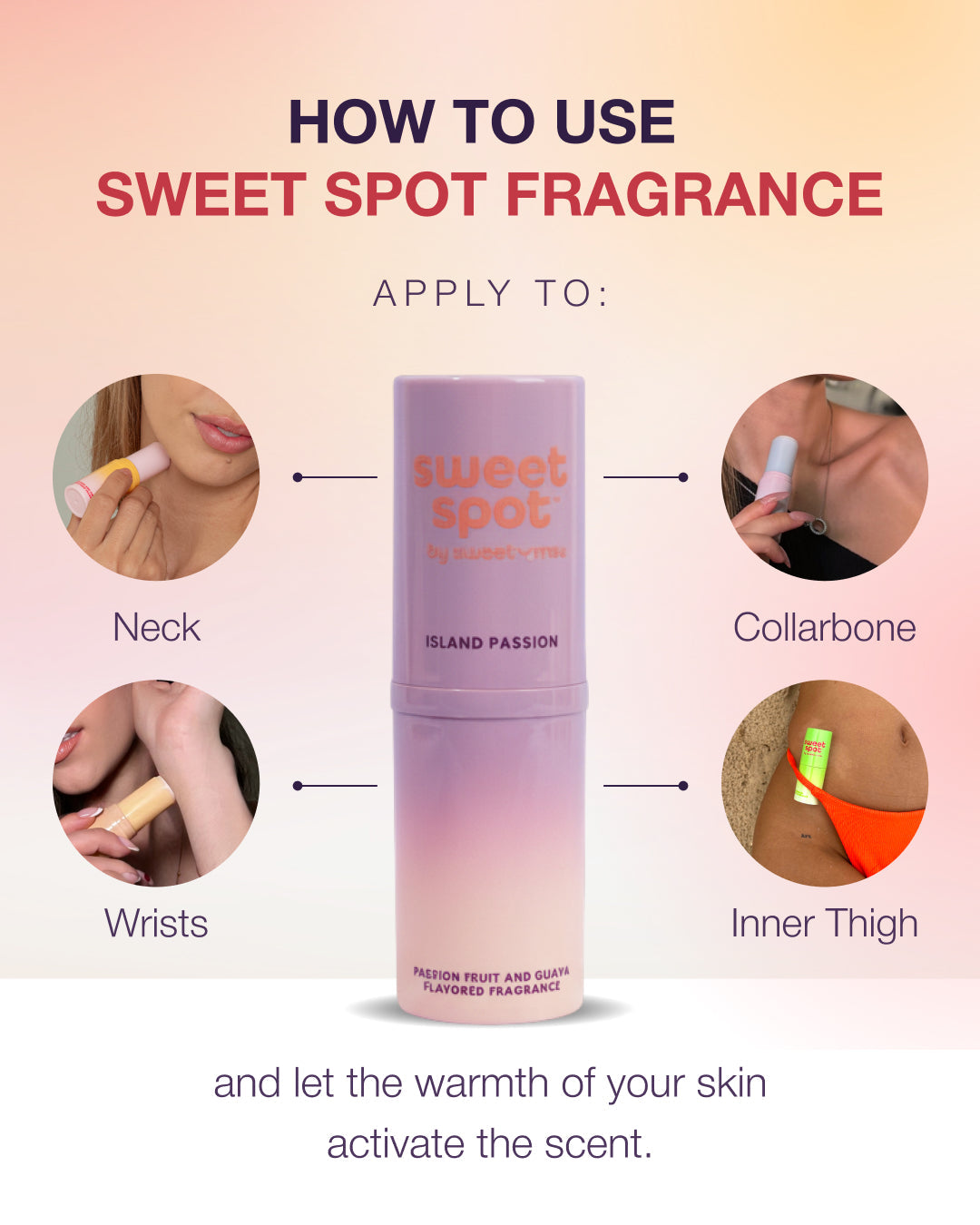 Sweetums Passion Fruit & Guava Solid Fragrance Stick