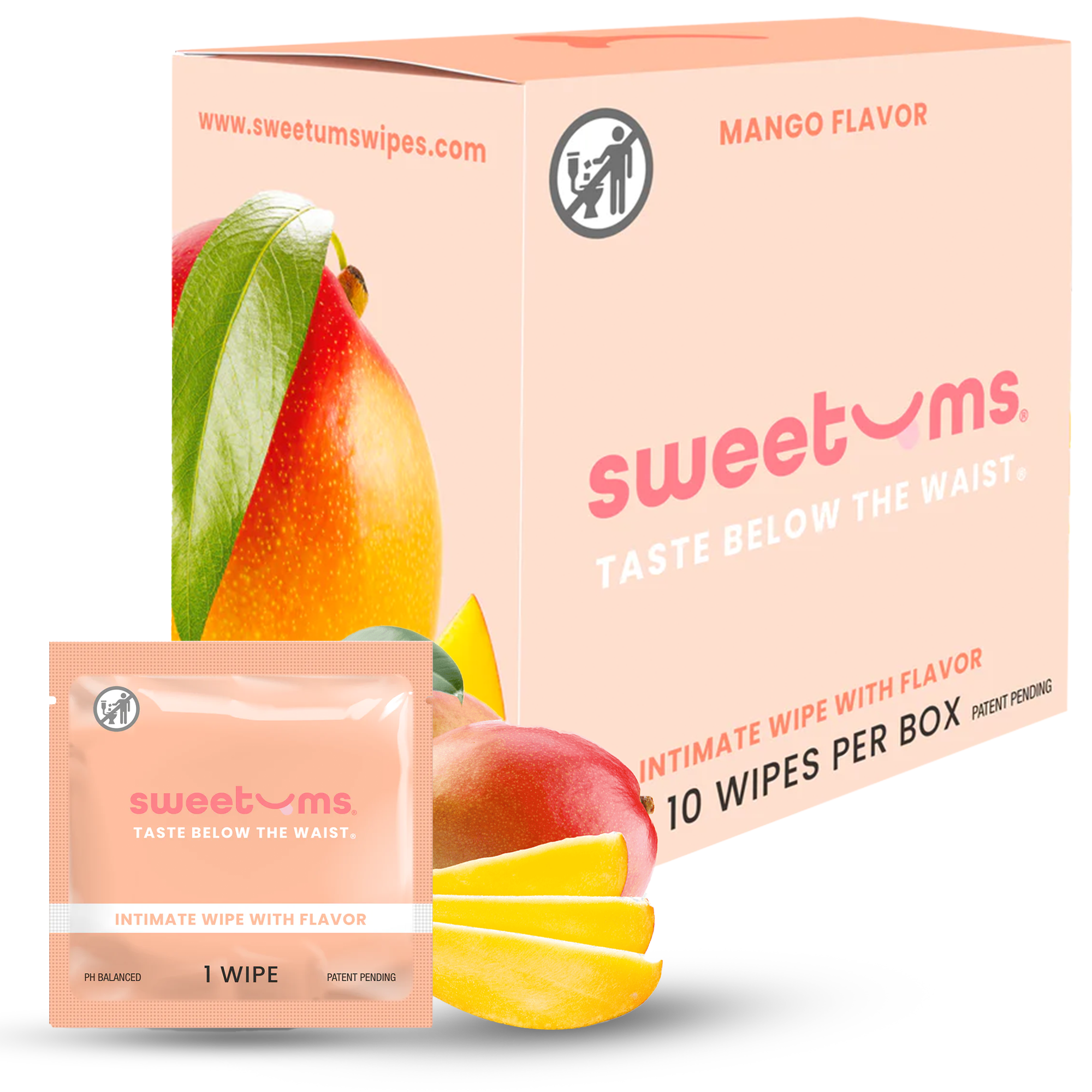 Sweetums Mango Flavored Intimate Wipes