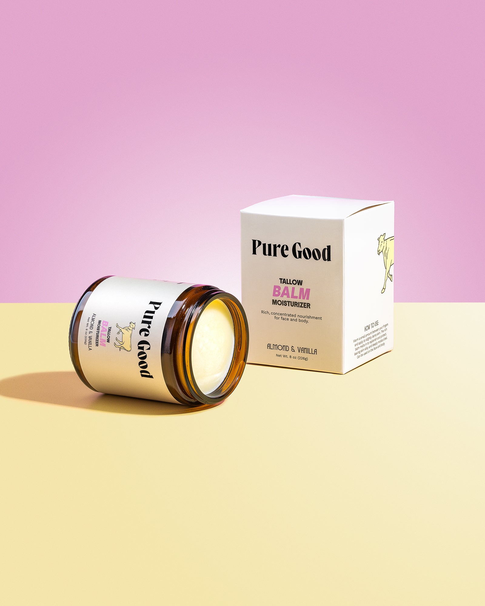 Almond + Vanilla Tallow Balm — product image on white background