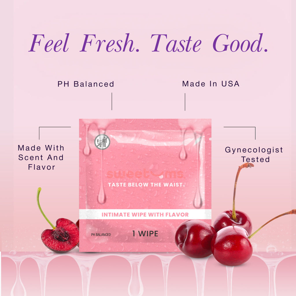 Sweetums Cherry Flavored Intimate Wipes