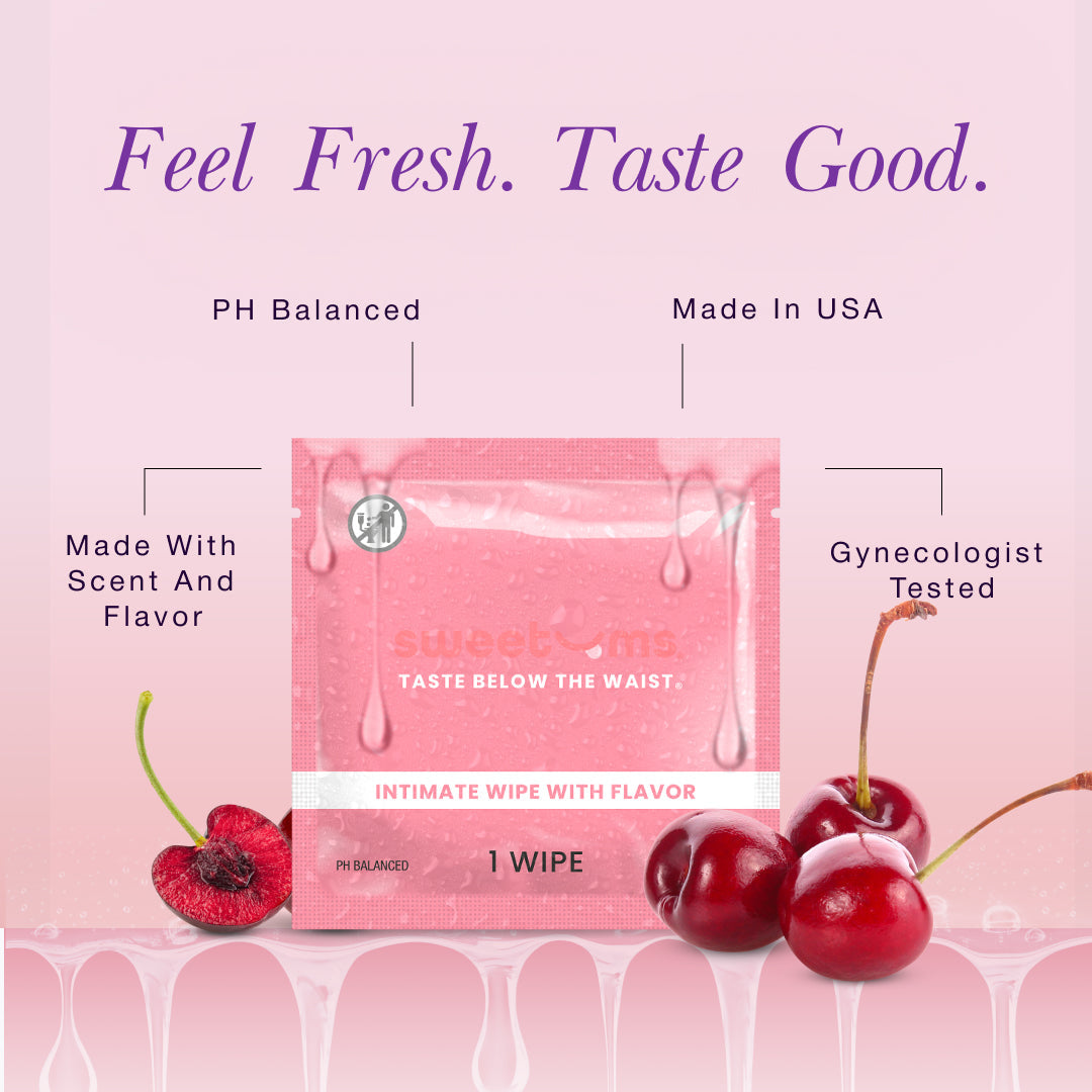Sweetums Cherry Flavored Intimate Wipes