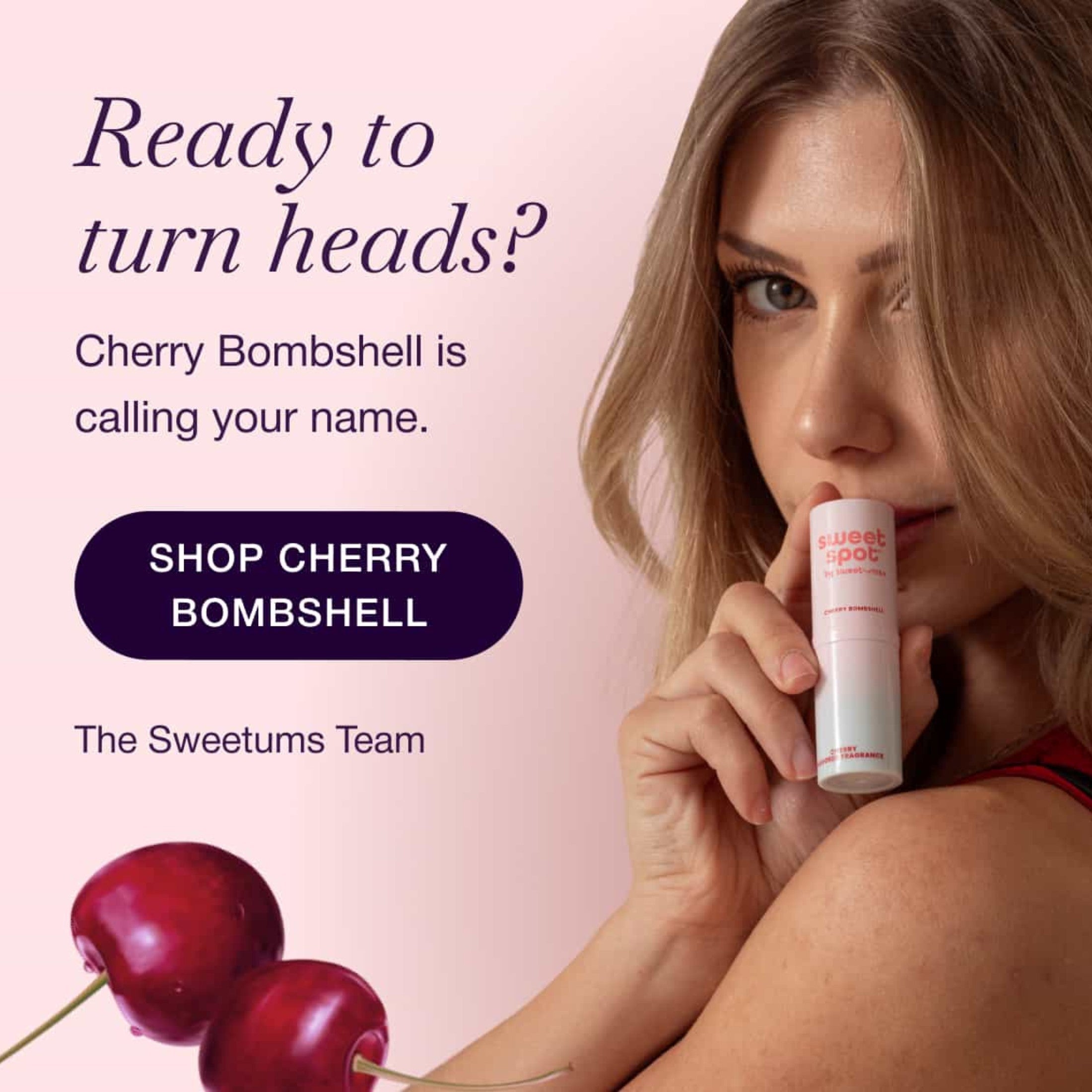 Sweetums Cherry Bombshell Solid Fragrance Stick