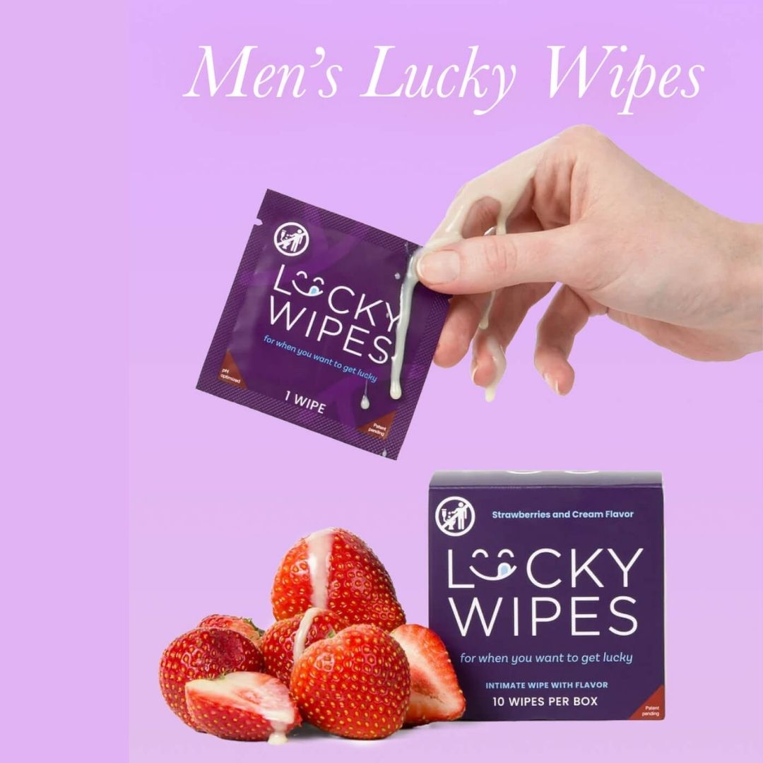 Strawberries and Cream Flavored Men's Wipes