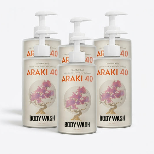 Laurel Bath House Araki 40 Body Wash 6-Pack — product on white background