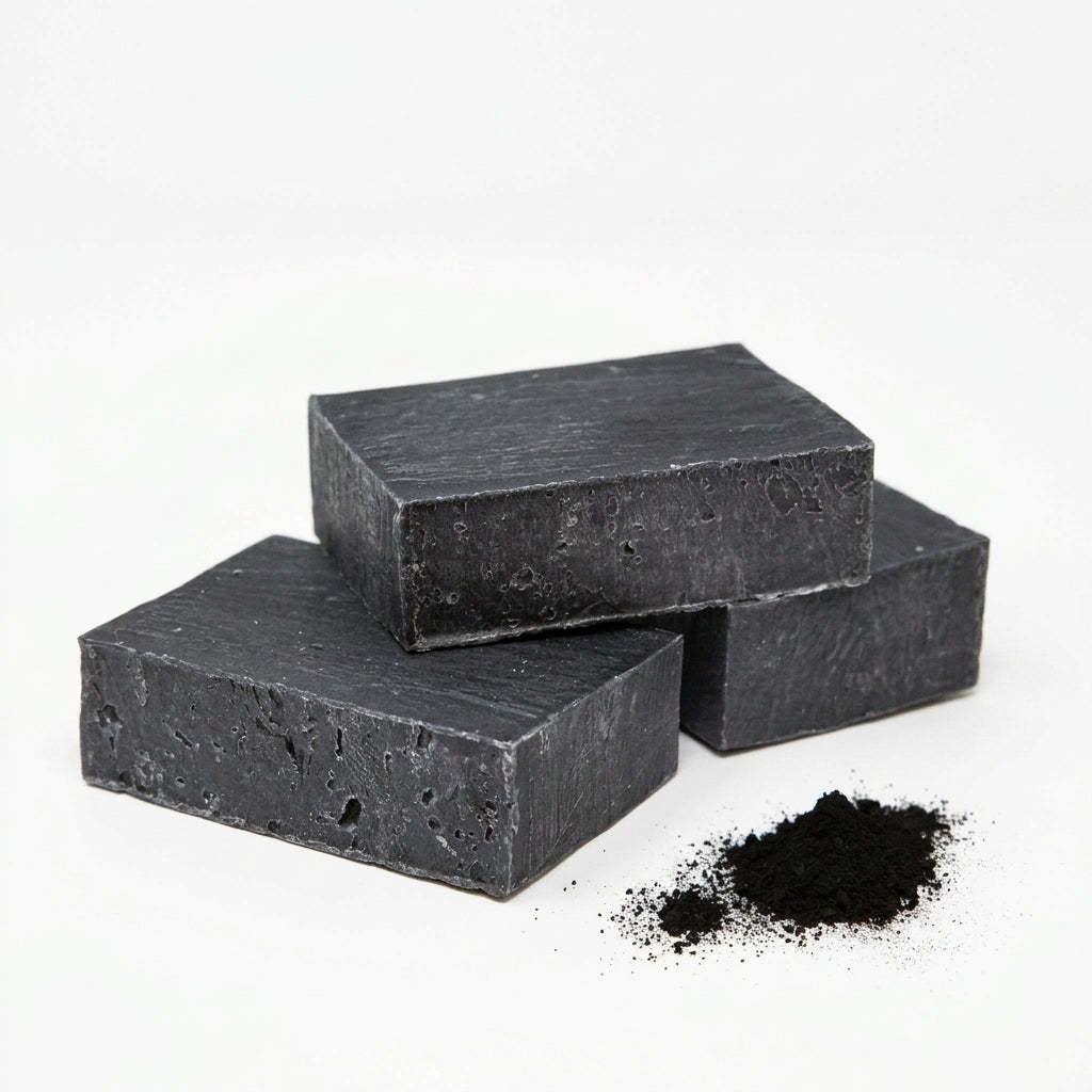 Activated Charcoal Facial Soap Bar — product on white background