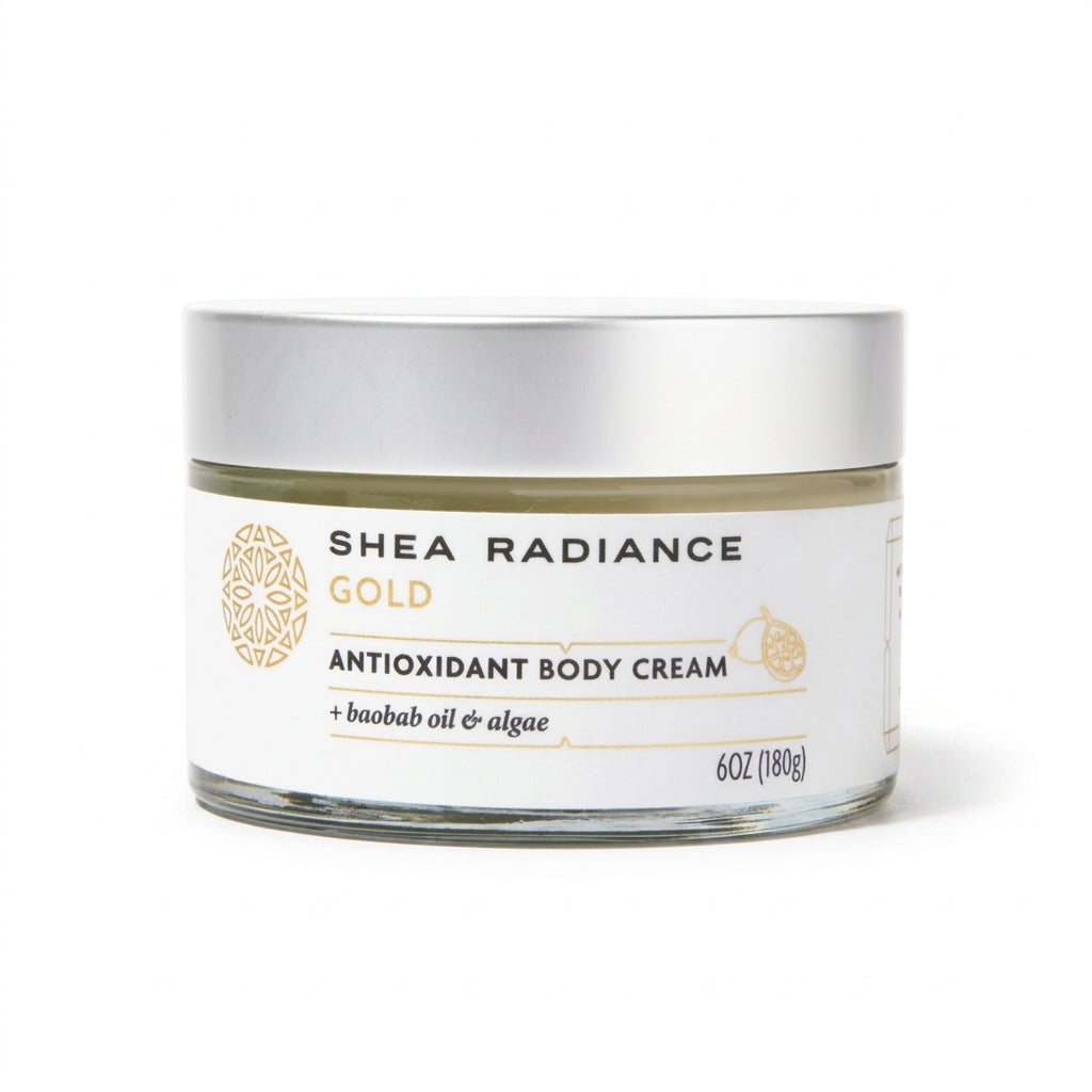 Antioxidant Body Cream for Dry & Sensitive Skin with Shea & Baobab Oil — product on white background