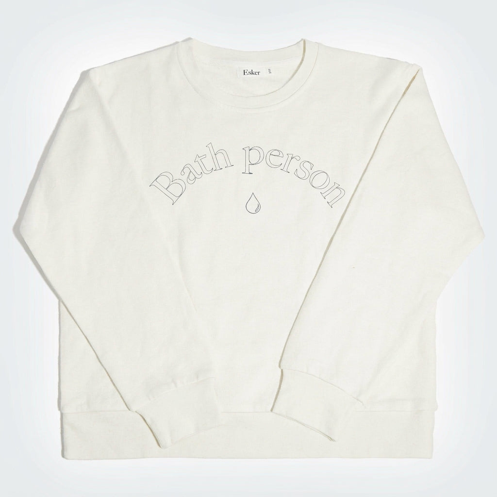 Esker Bath Person Sweatshirt — product on white background