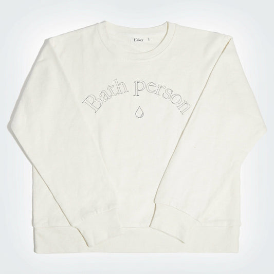 Esker Bath Person Sweatshirt — product on white background