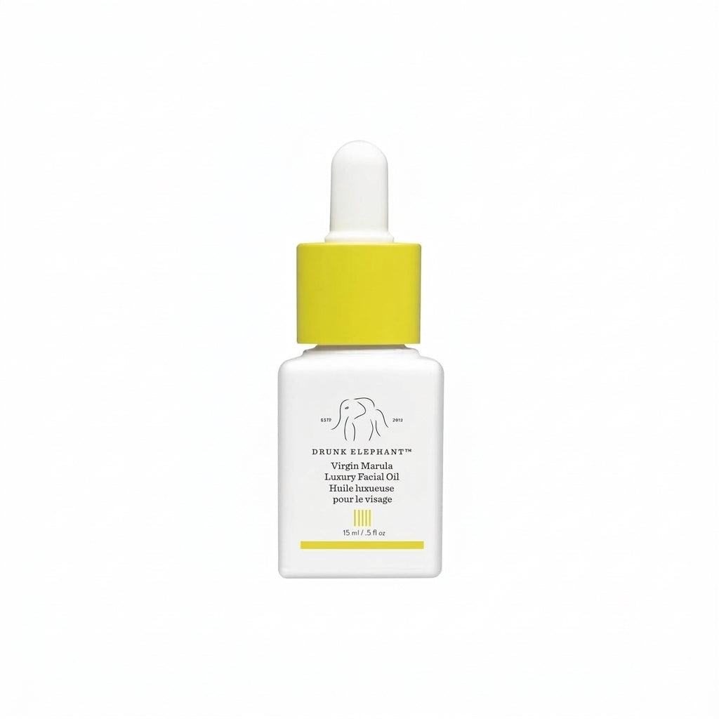 Drunk Elephant Virgin Marula Luxury Facial Oil 15 mL — product on white background