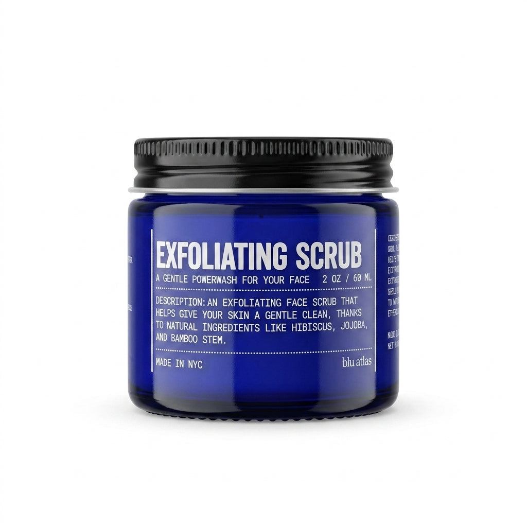 Blu Atlas Exfoliating Face Scrub — product on white background