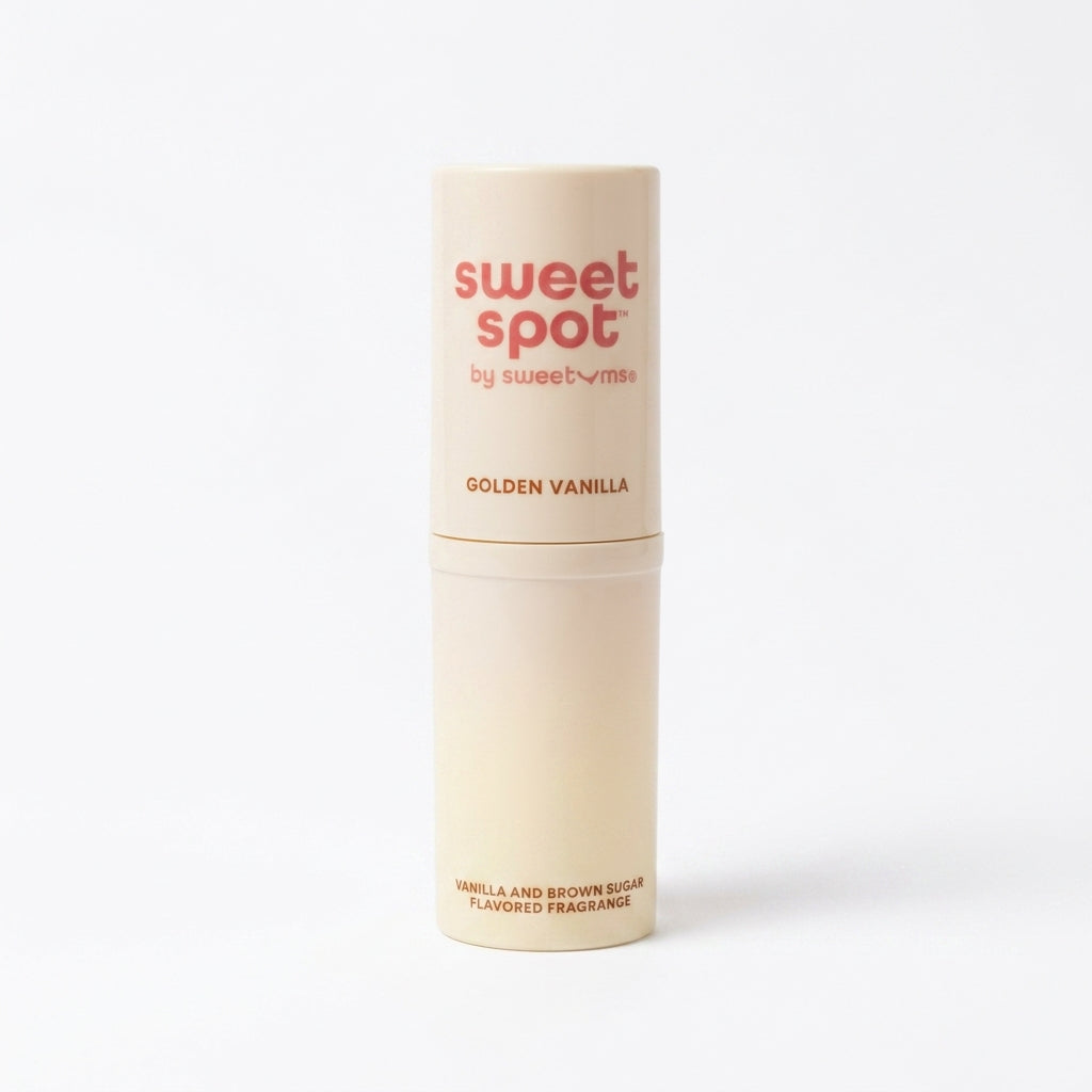 Sweetums Golden Vanilla Solid Fragrance Stick — product on white background-78