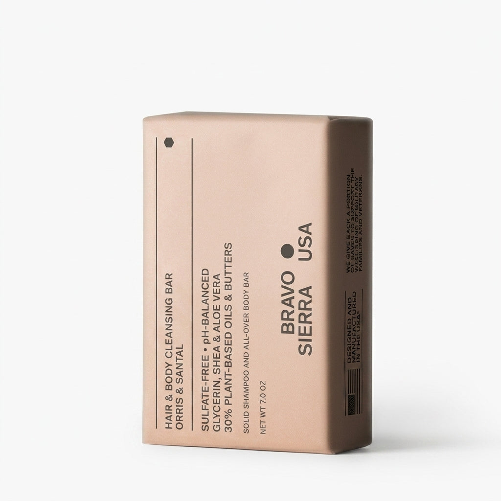 Bravo Sierra Hair & Body Cleansing Bar — product on white background