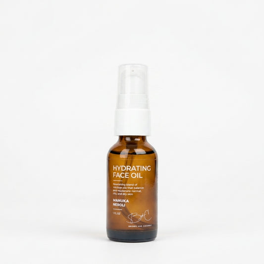 Brown and Coconut Hydrating Face Oil — product on white background