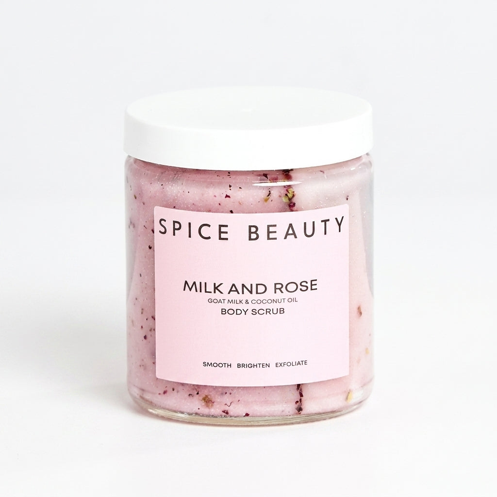 Spice Beauty Milk & Rose Body Scrub — product on white background