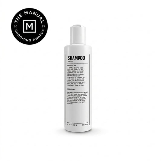 Blu Atlas Natural Shampoo — product on white background