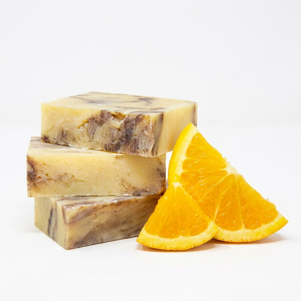 Orange Patchouli Soap Bar — product on white background