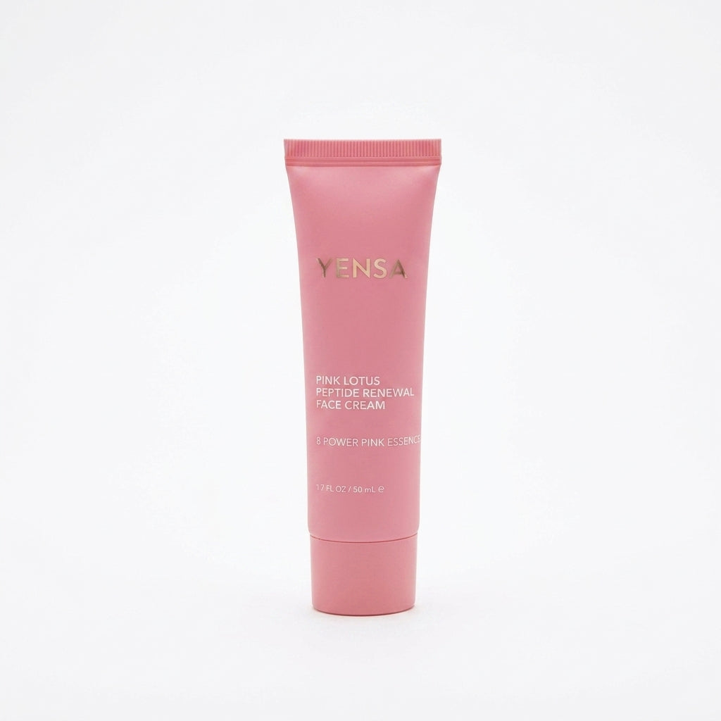YENSA Pink Lotus Peptide Face Cream — product on white background