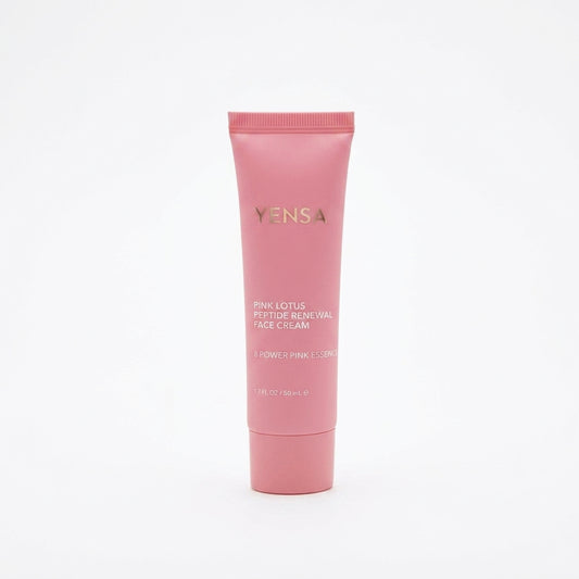 YENSA Pink Lotus Peptide Face Cream — product on white background