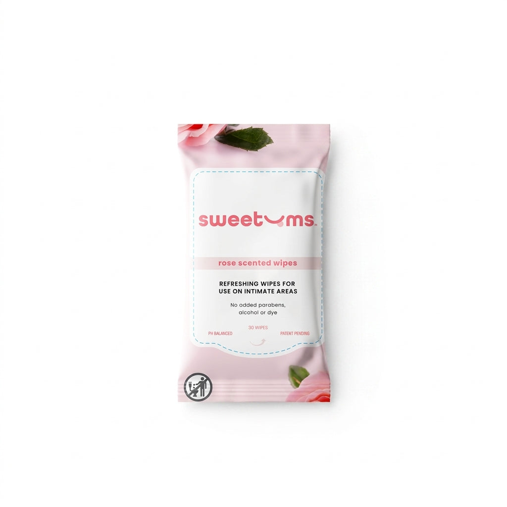 Sweetums Rose Scented Daily Wipes — product on white background