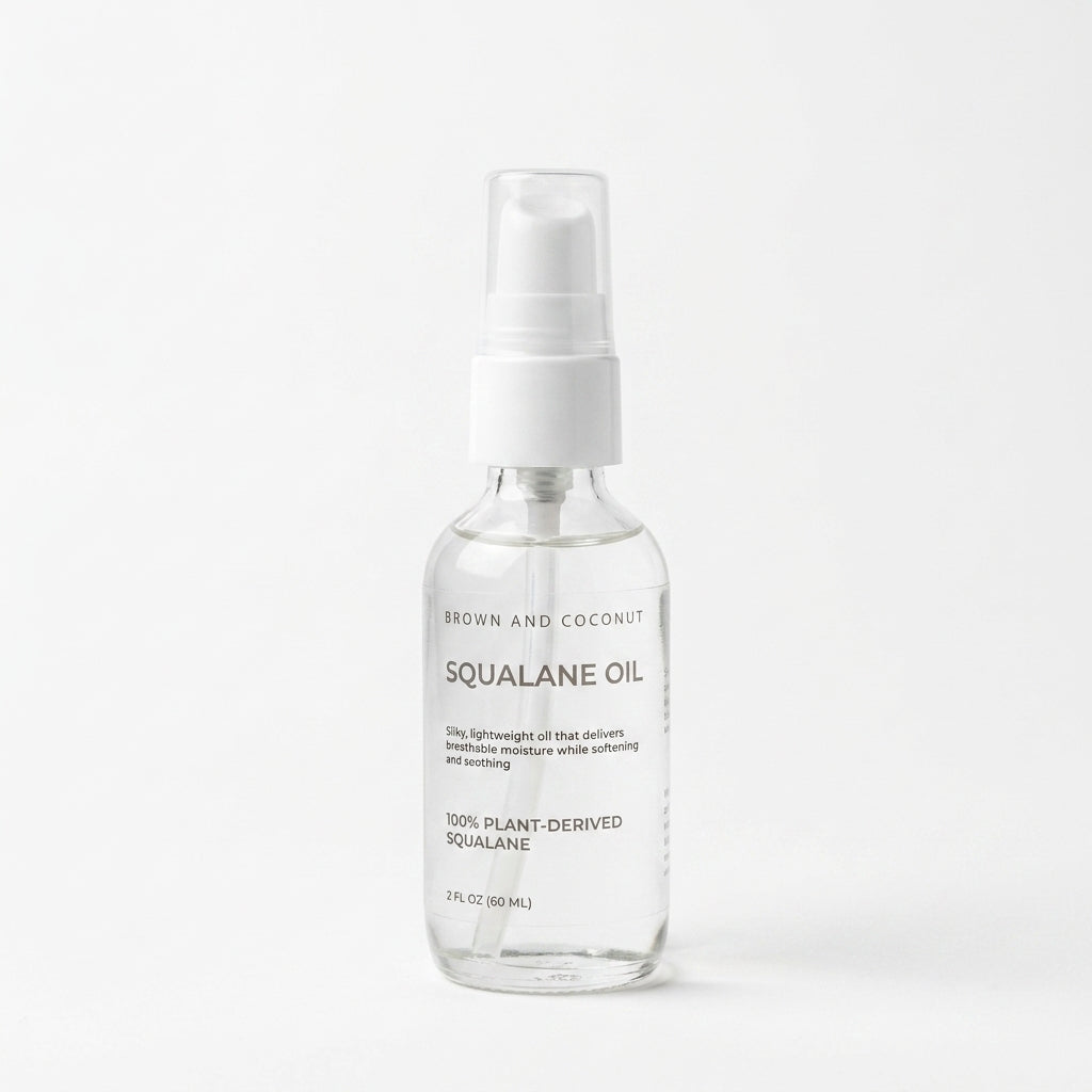 Brown and Coconut Squalane Face Oil — product on white background
