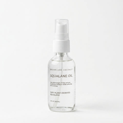 Brown and Coconut Squalane Face Oil — product on white background