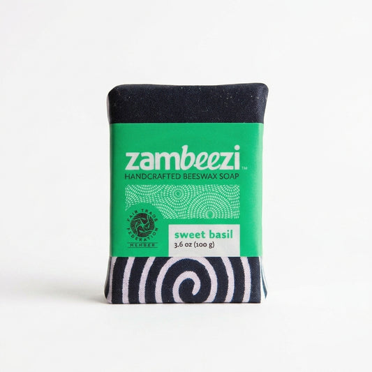 Sweet Basil Soap Bar — product on white background