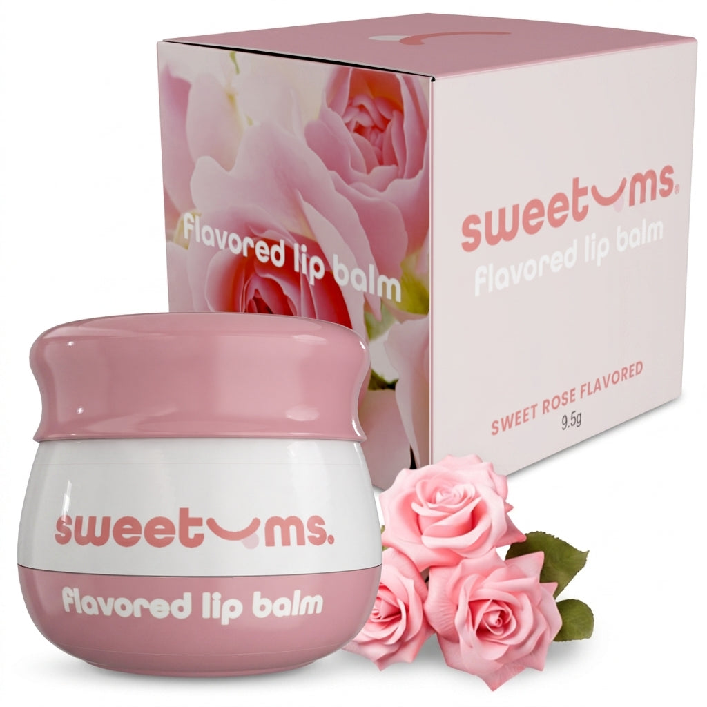 Sweetums Sweet Rose Flavored Lip Balm — product on white background