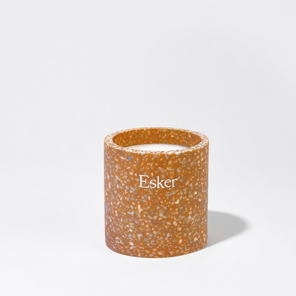 Esker Terracotta Plantable Soy Candle — product on white background