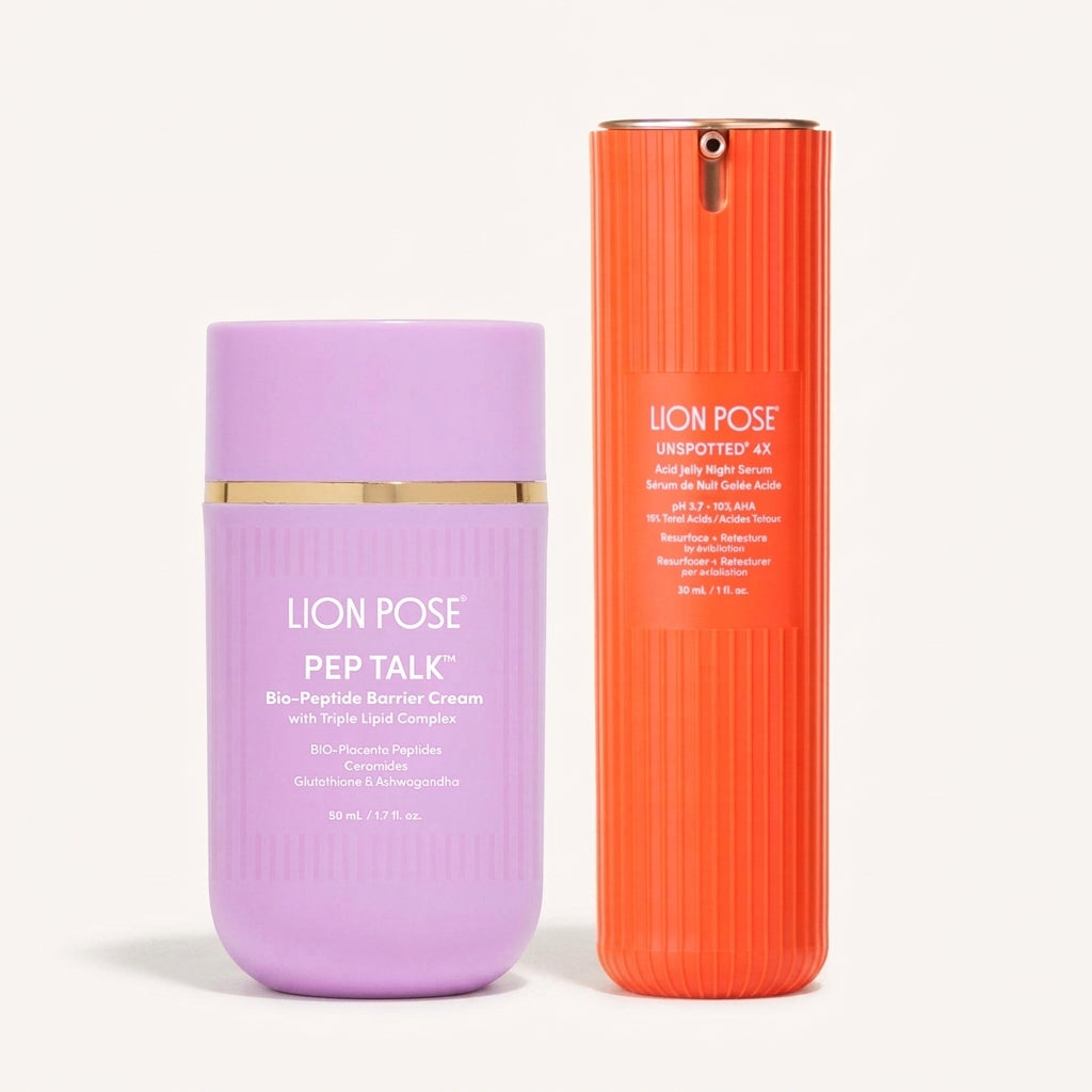 Lion Pose Dark Spot Serum + Barrier Cream Bundle — product on white background